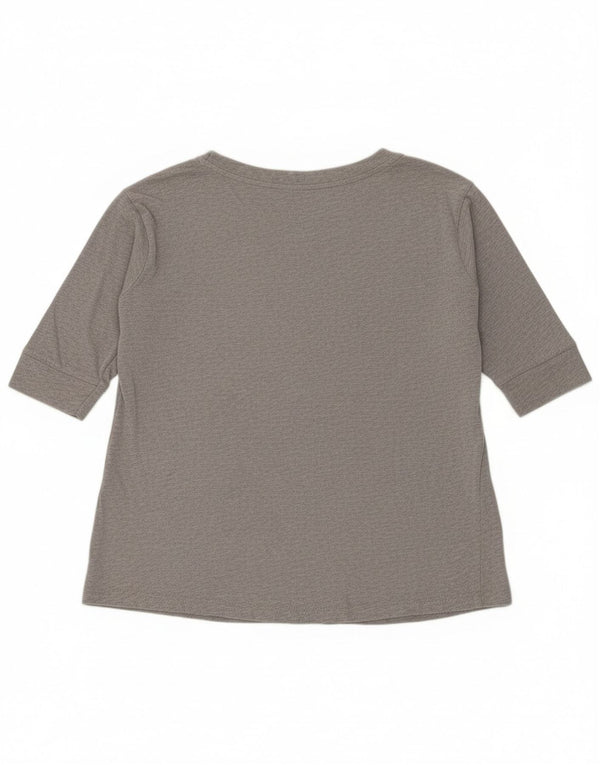 Top da donna con grafica Champion Heritage Fit manica 3/4 UK 14 Grigio medio