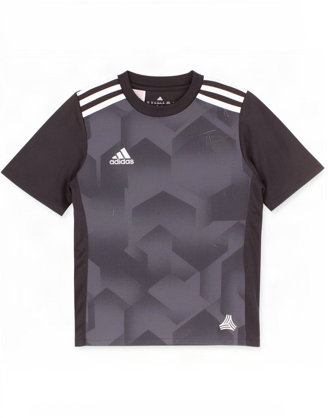 T-shirt Adidas da bambino Climalite 7-8 anni in poliestere geometrico nero