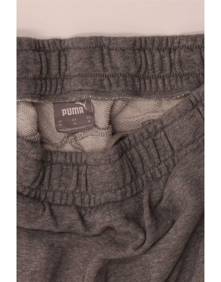 Pantaloncini sportivi da uomo Puma in cotone grigio medio