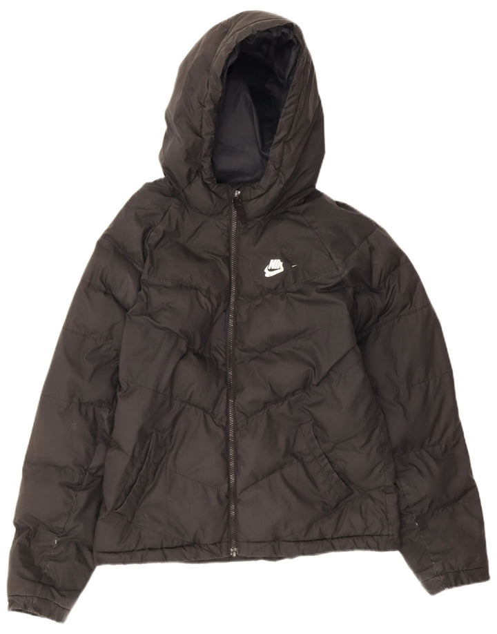 Giacca imbottita con cappuccio Nike da bambino 13-14 anni XL poliestere nero