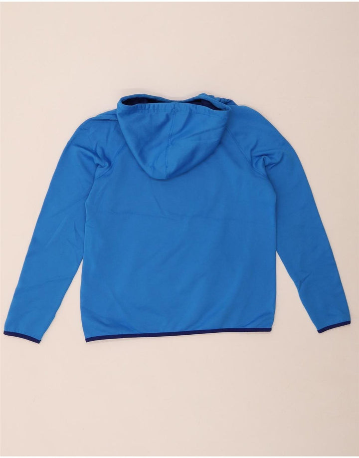 NIKE Felpa con cappuccio grafica da donna UK 14 Poliestere blu medio