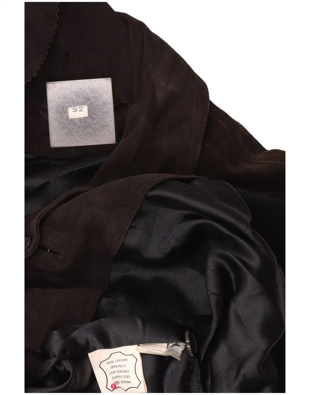 Giubbotto bomber in pelle scamosciata vintage da uomo UK 42 XL in pelle grigia