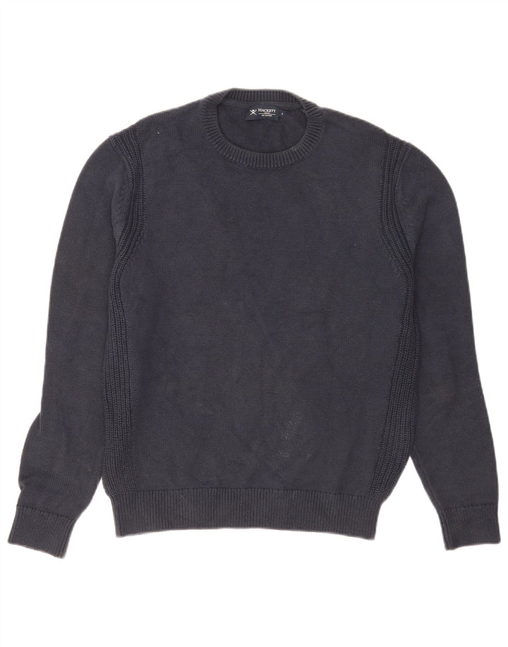 Maglione da uomo girocollo Hackett piccolo in cotone blu navy