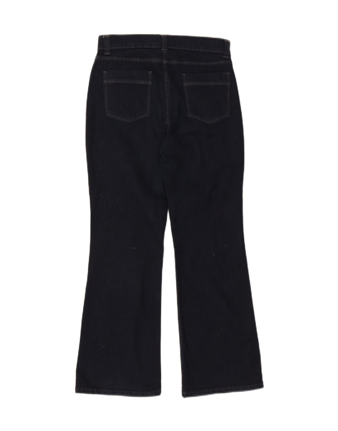 Jeans bootcut corti da donna Marks & Spencer UK 10 piccoli W27 L28 blu navy