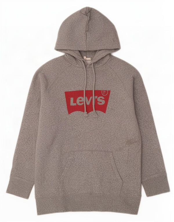 Maglione con cappuccio grafico da uomo Levi's in cotone chiazzato grigio piccolo