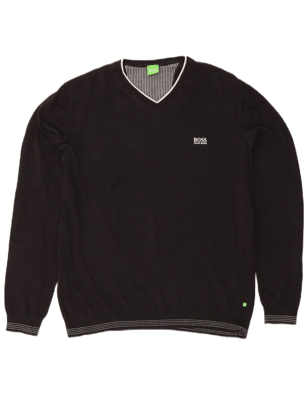 Hugo Boss Maglione da uomo con scollo a V grande acrilico nero