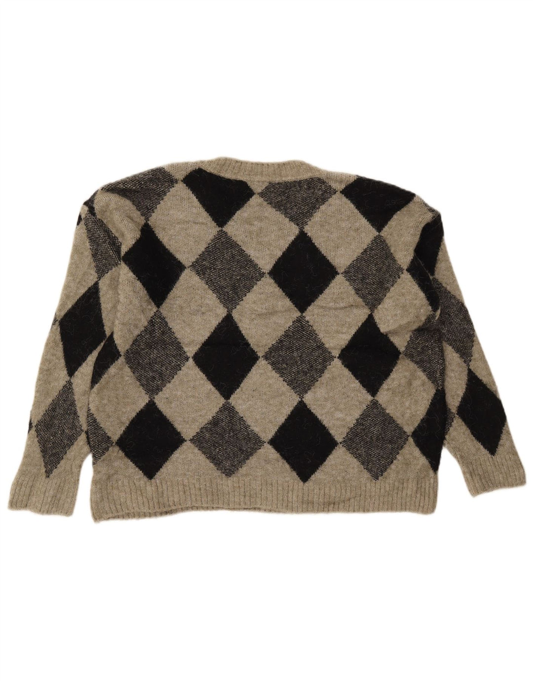 Maglione corto con scollo a V da donna Marks & Spencer UK 14 Cachi medio