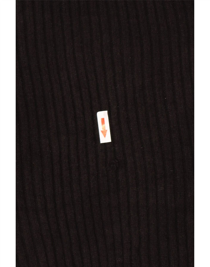 Maglione corto corto da donna Zara con collo alto oversize UK 16 grande nero