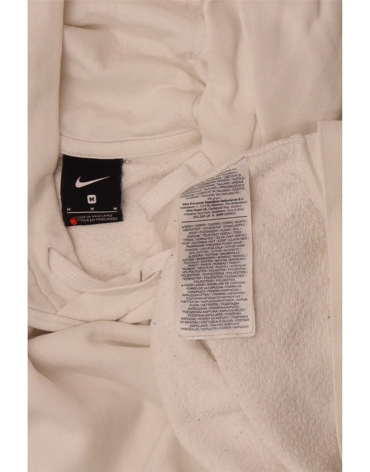 Maglia con cappuccio Nike da uomo in cotone bianco medio