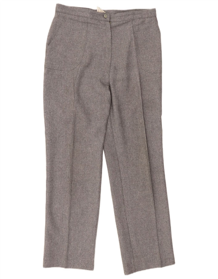 Pantaloni casual dritti da donna ST MICHAEL UK 16 Large W30 L28 Grigio
