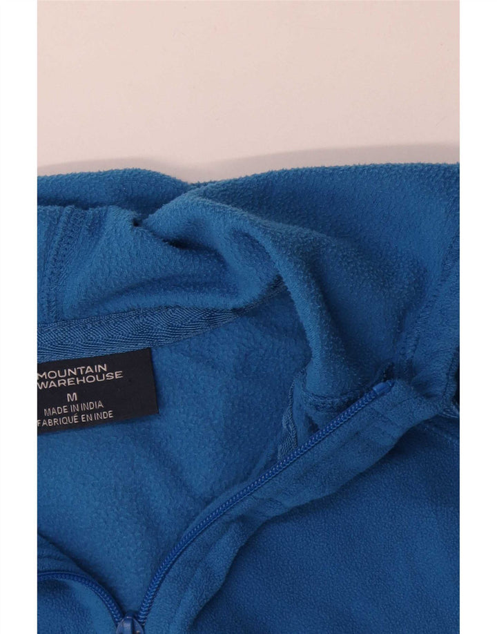 Giacca in pile con cappuccio da uomo Mountain Warehouse UK 38 Poliestere blu medio