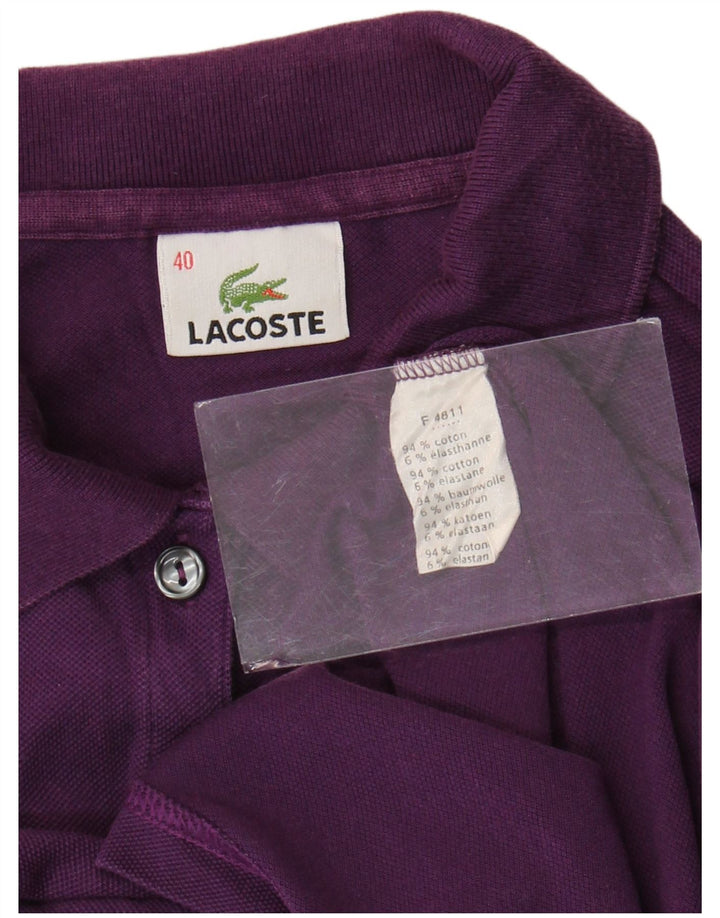 Polo da donna Lacoste taglia 40 cotone viola medio