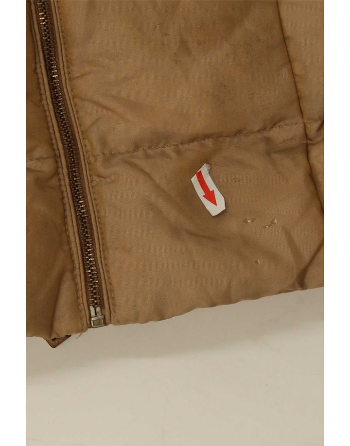 Cappotto imbottito da donna Zara UK 10 piccolo in nylon marrone