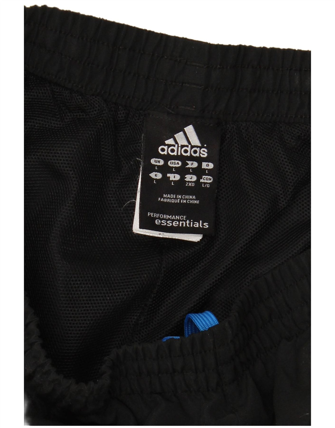 Pantaloni da tuta da uomo ADIDAS grandi neri in poliestere