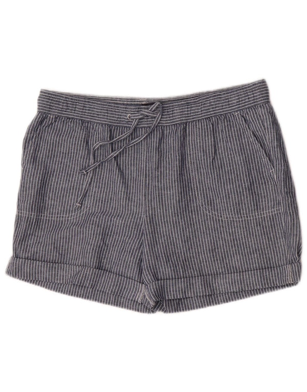 Pantaloncini chino da donna Marks & Spencer UK 14 Large W34 blu navy gessato
