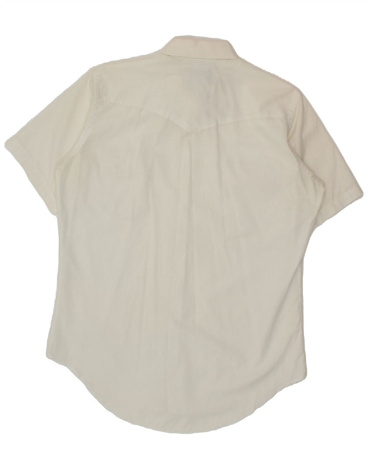 Camicia a maniche corte da uomo WRANGLER taglia 16 grande cotone bianco