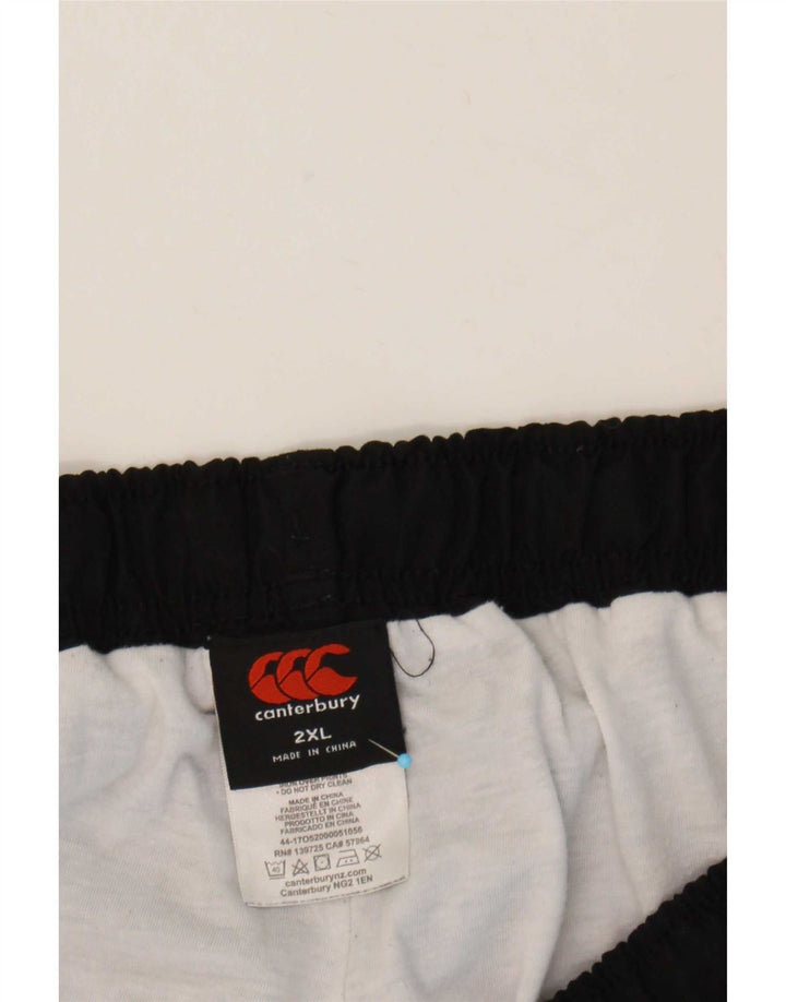 Pantaloni giacca a vento con grafica da uomo Canterbury 2XL poliestere nero