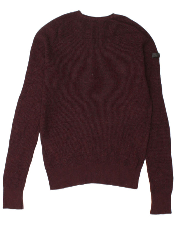 Maglione da donna con scollo a barca Superdry UK 12 Viscosa marrone medio