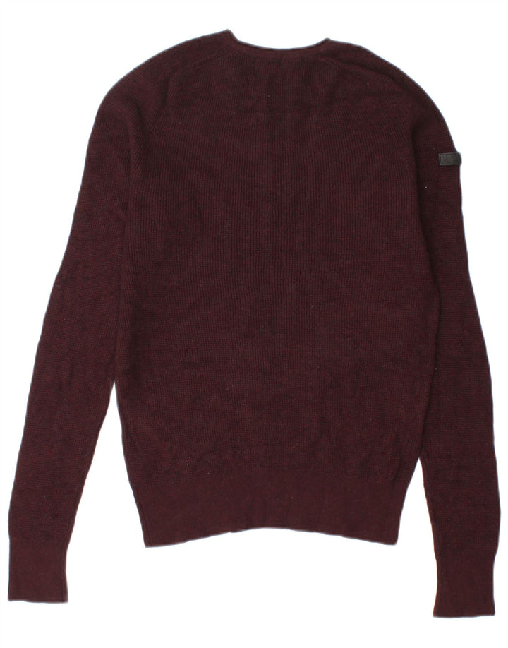 Maglione da donna con scollo a barca Superdry UK 12 Viscosa marrone medio