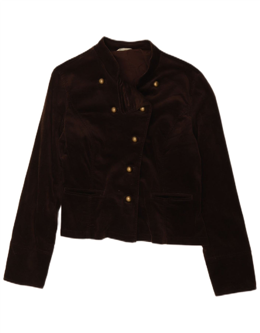 Giacca blazer in velluto a 5 bottoni Marks & Spencer da donna UK 14 Marrone medio