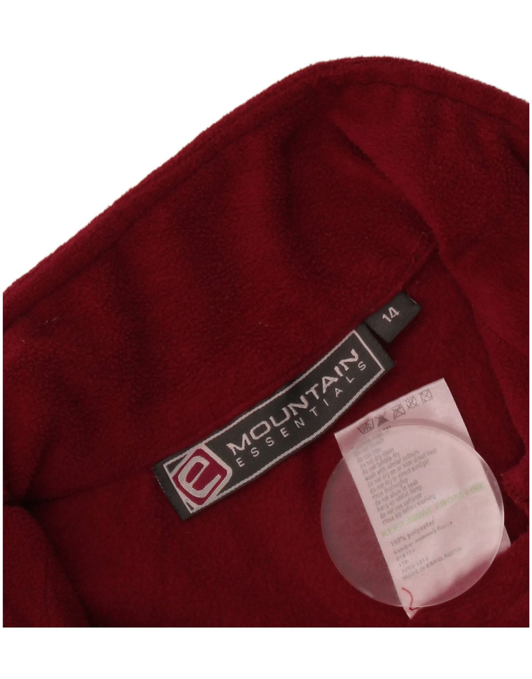 Maglione in pile da donna con collo e zip Mountain Essentials UK 14 grande rosso poliestere