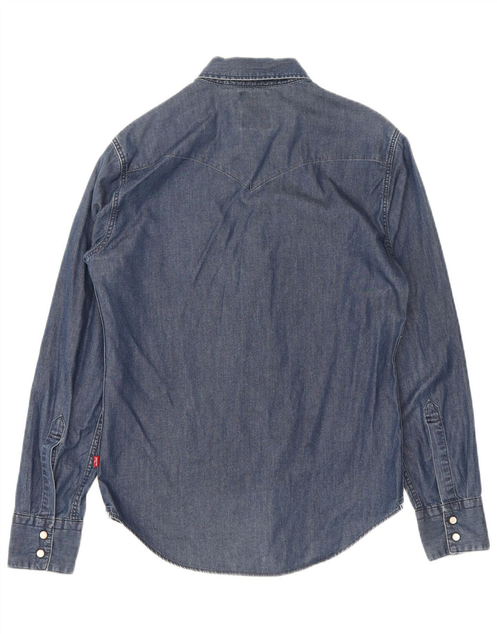 Camicia di jeans slim fit da uomo Levi's piccola in cotone blu navy