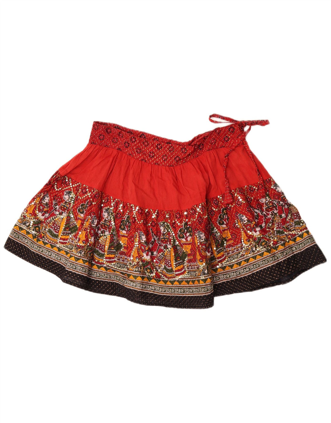 O.P.C Minigonna da donna con motivo astratto fiaba grande W31 in cotone rosso