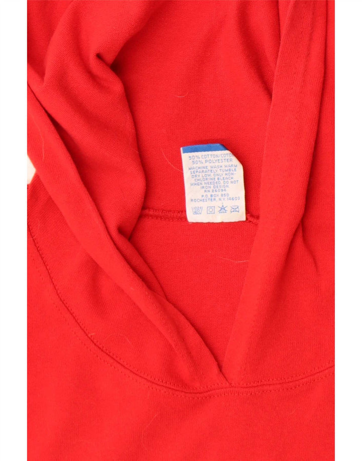 Canotta grafica da uomo con cappuccio Champion, cotone rosso medio