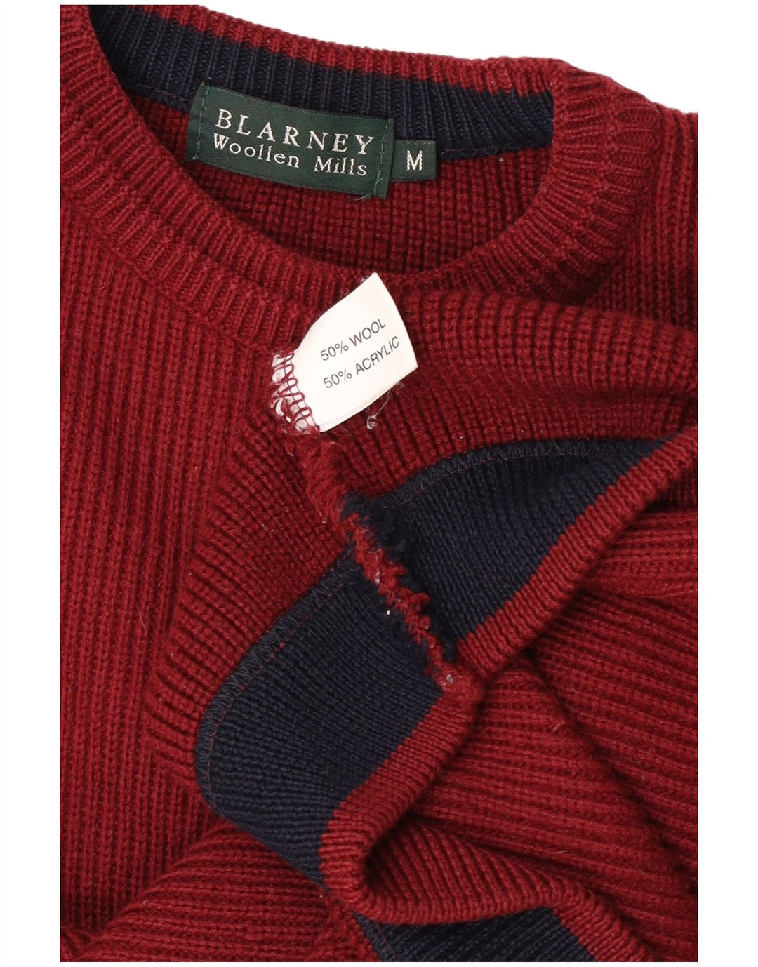 Maglione da uomo girocollo Blarney in lana bordeaux media