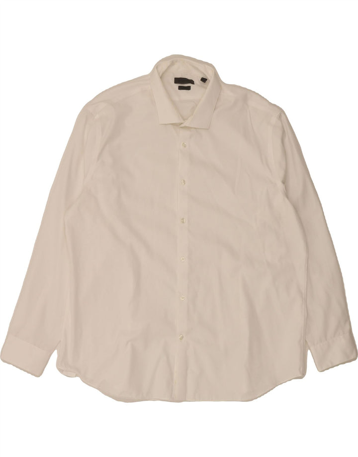 CALVIN KLEIN Mens Extra Slim Fit Shirt Size 18 1/2 2XL White Vintage Calvin Klein and Second-Hand Calvin Klein from Messina Hembry 