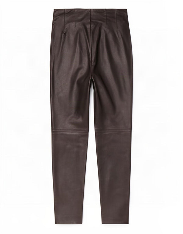 Pantaloni skinny in pelle da donna Zara piccoli W26 L27 poliestere nero