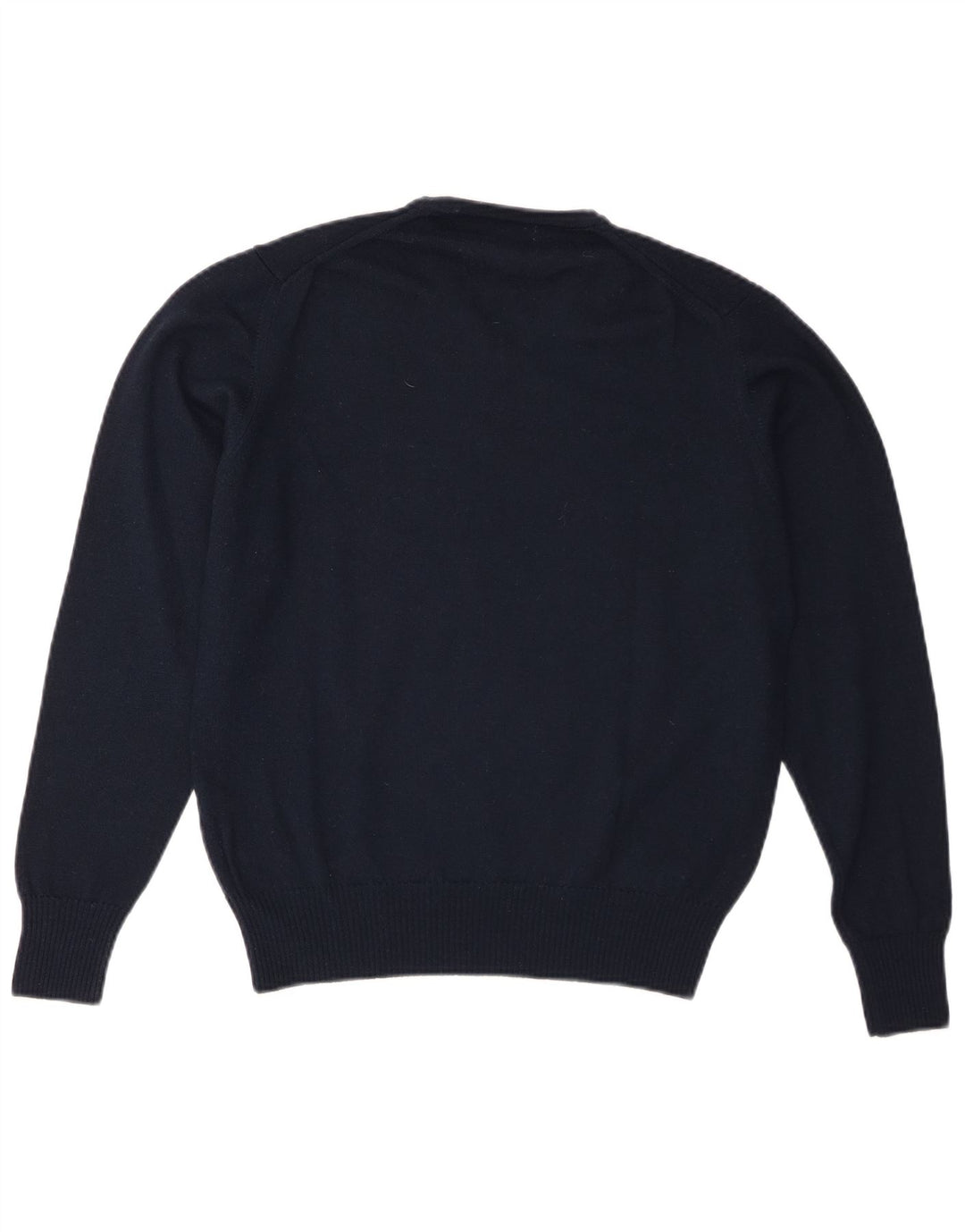 Maglione Zara da uomo con scollo a V, lana media blu navy