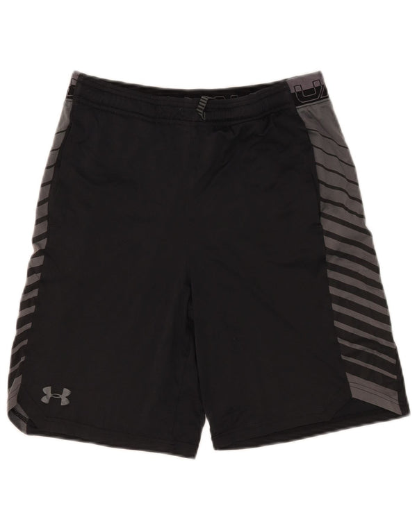 Pantaloncini sportivi Under Armour da ragazzo Heat Gear 13-14 anni XL Nero Colourblock