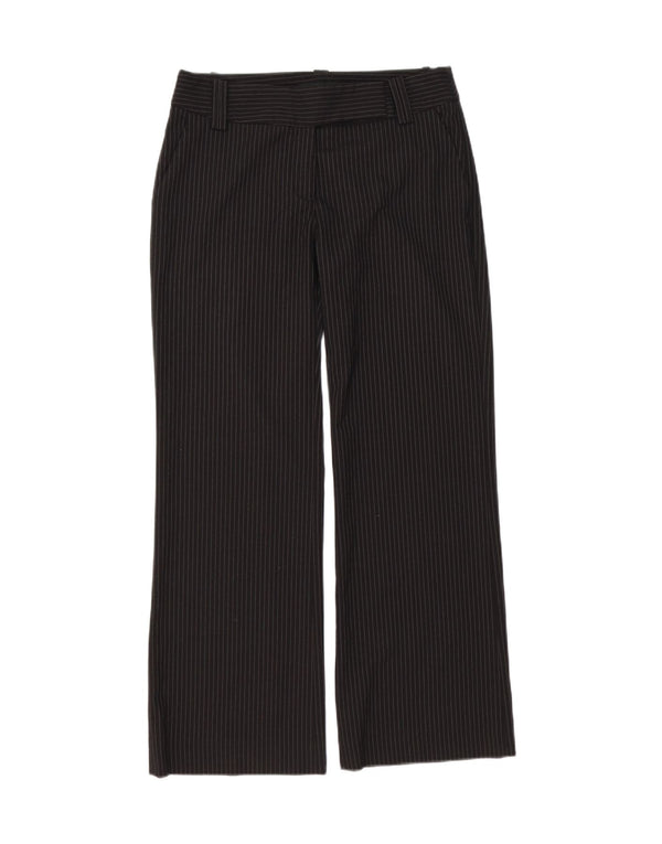 Zara Womens Bootcut Suit Trousers EU 38 Small W28 L30 Black Striped