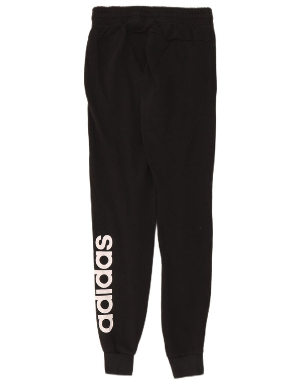 Pantaloni da tuta con grafica Adidas da donna Joggers UK 4/6 XS cotone nero