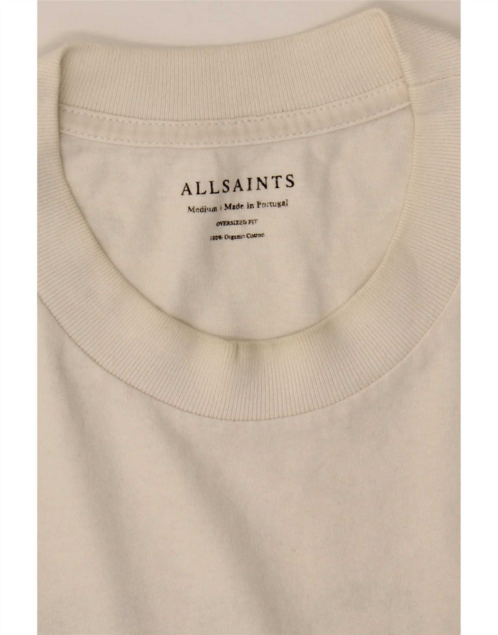 T-shirt grafica oversize da uomo di All Saints Top in cotone bianco medio