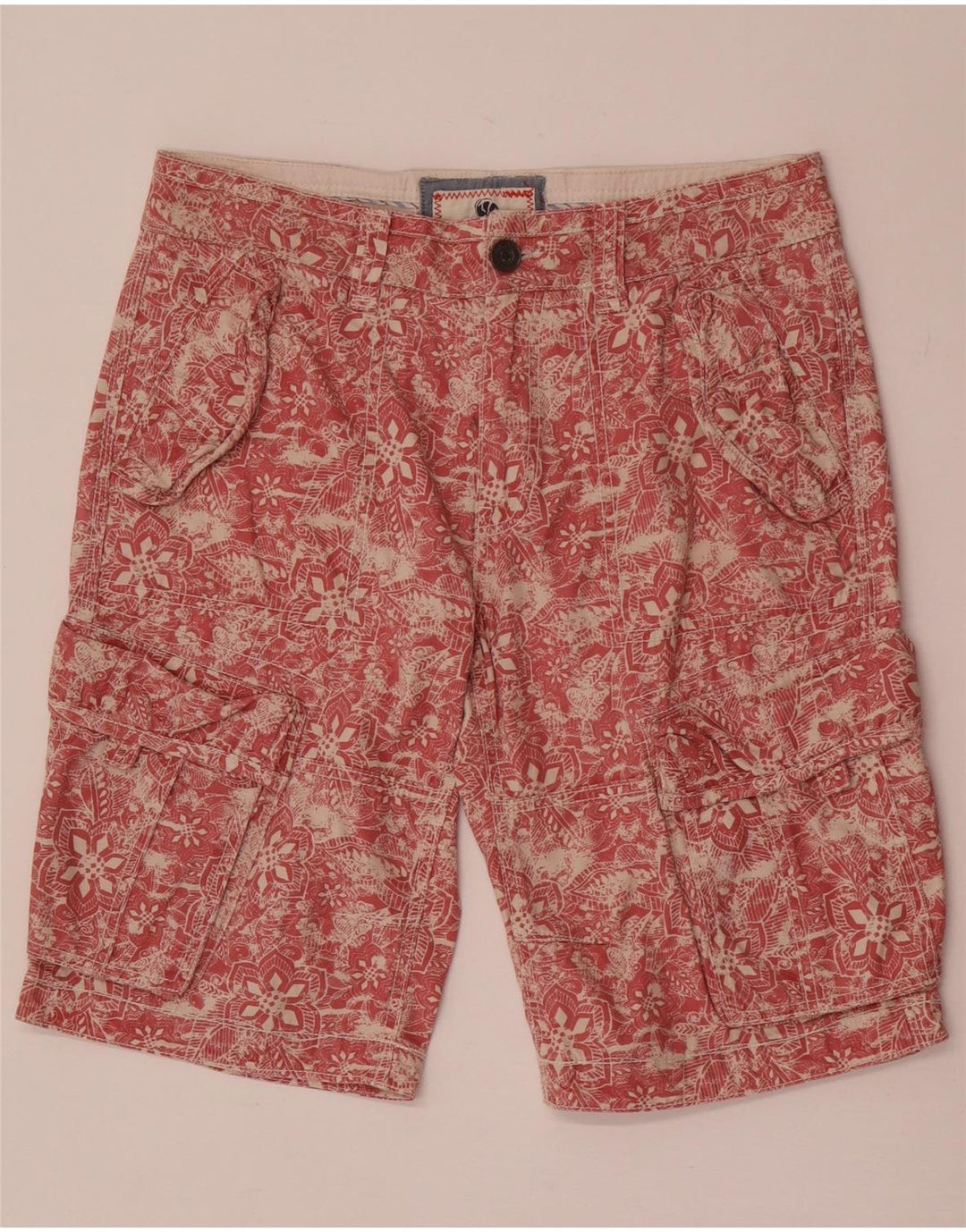 Pantaloncini cargo da uomo Fat Face W32 Rosso medio floreale