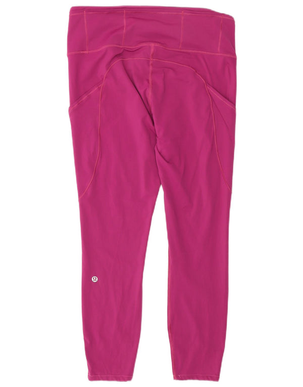Leggings grafici da donna Lululemon UK 10 piccoli nylon rosa