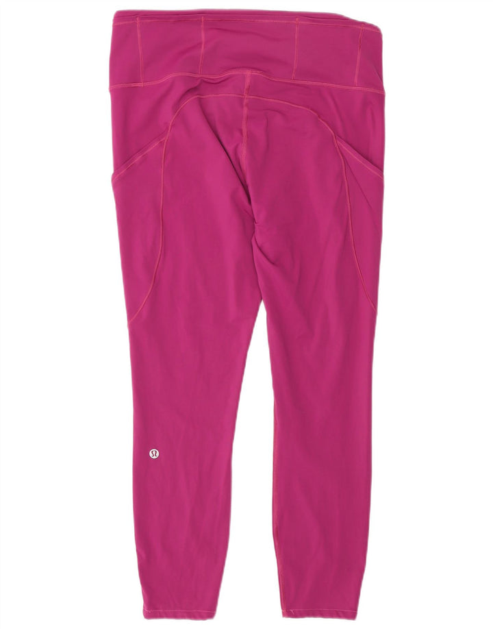 Leggings grafici da donna Lululemon UK 10 piccoli nylon rosa