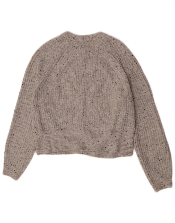 Maglione cardigan corto da donna Marks & Spencer UK 12 Grigio medio chiazzato