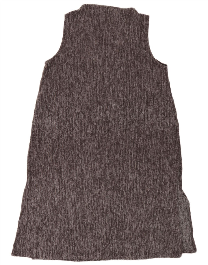 Abito basic senza maniche da donna Zara UK 16 Grande poliestere screziato grigio
