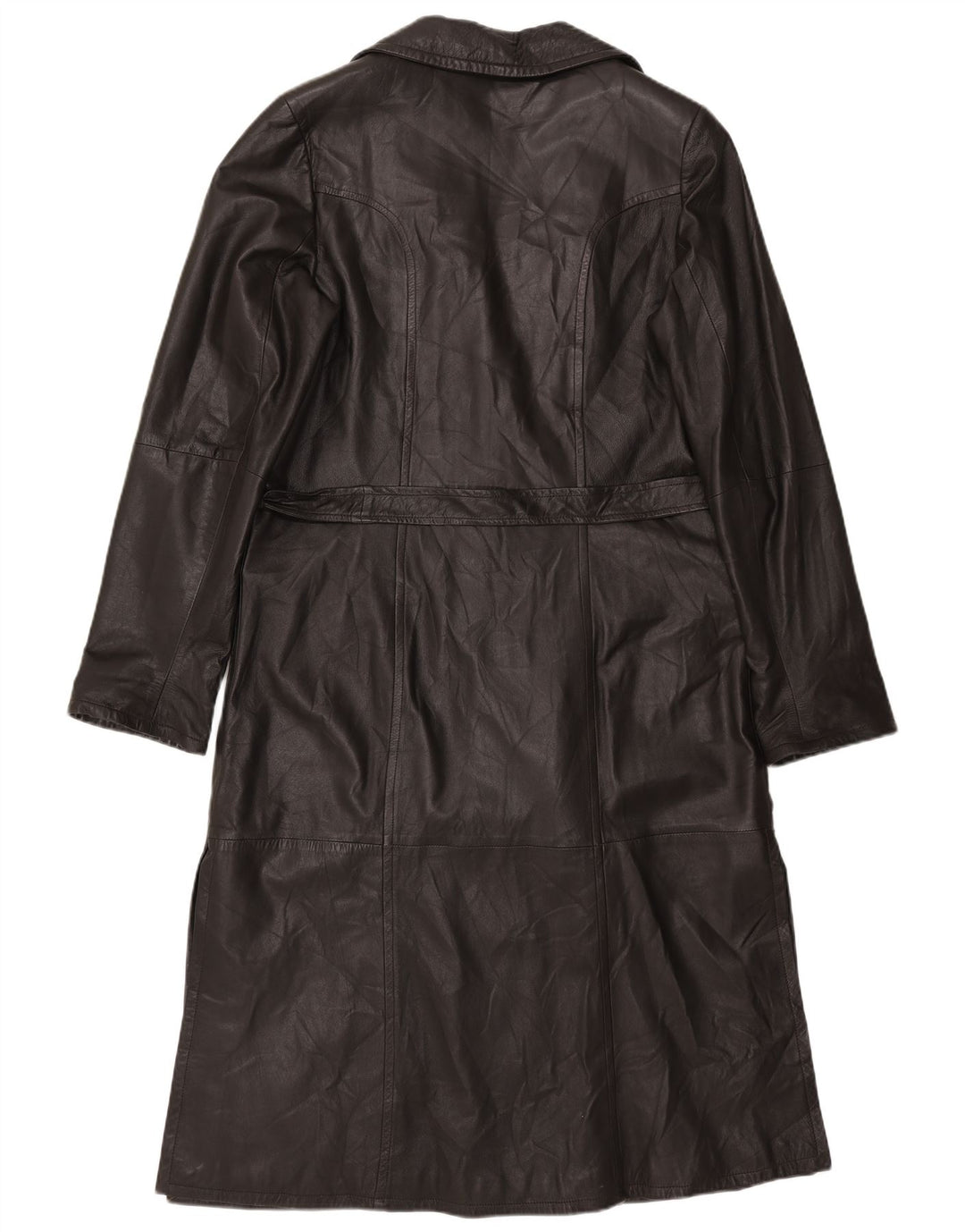Cappotto in pelle vintage da donna IT 50 XL in pelle marrone