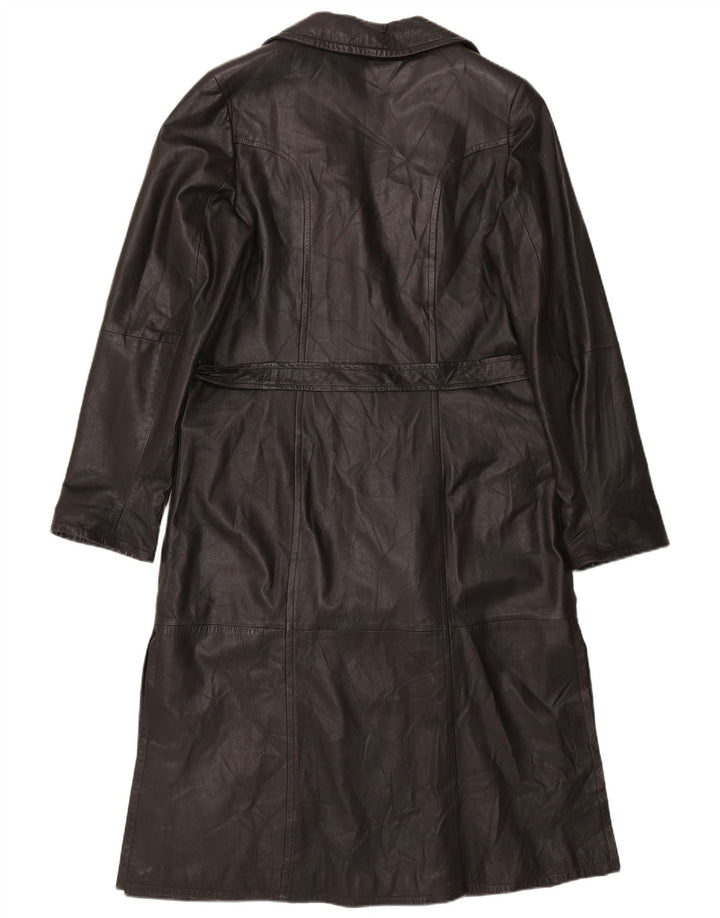 Cappotto in pelle vintage da donna IT 50 XL in pelle marrone