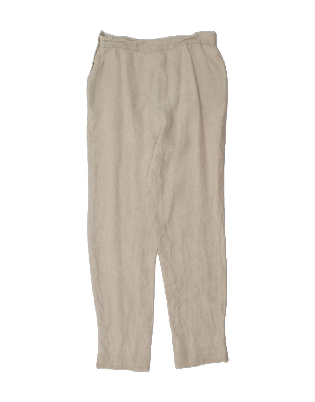 VINTAGE Womens Slim Casual Trousers W28 L29 Beige Vintage Vintage and Second-Hand Vintage from Messina Hembry 