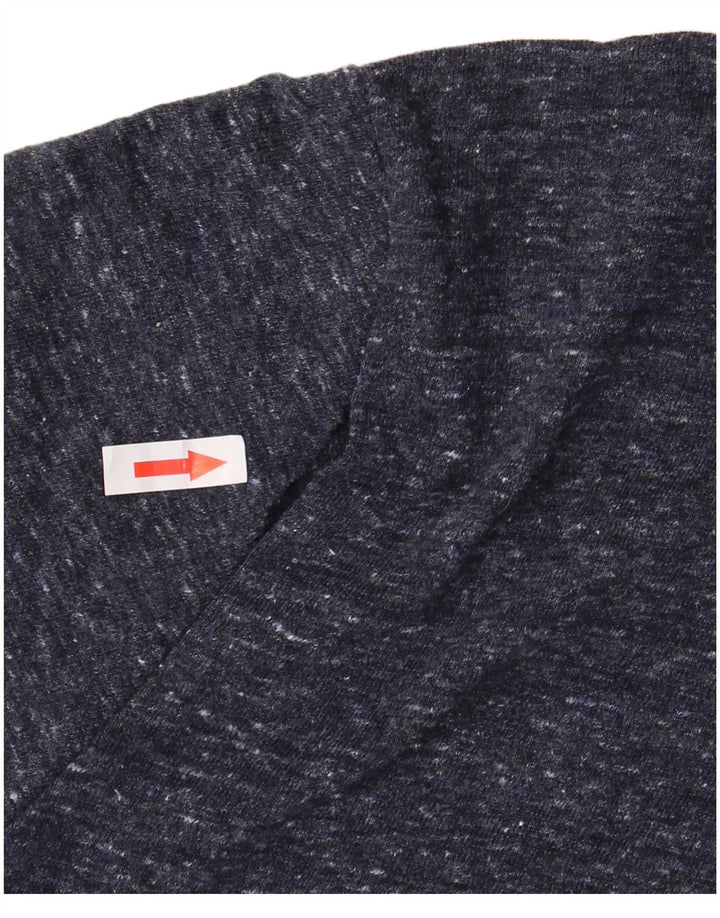 T-shirt grafica da uomo SUPERDRY Top in cotone chiazzato blu navy medio