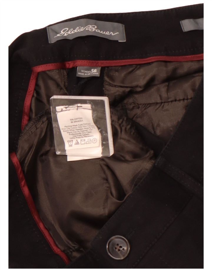 Pantaloni casual curvy fit da donna EDDIE BAUER US 6 medi W28 L29 neri