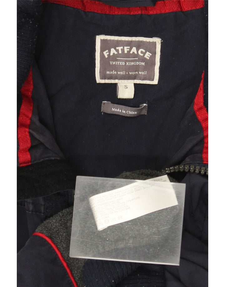 Giubbotto bomber con cappuccio da uomo Fat Face UK 36 piccolo poliestere blu navy