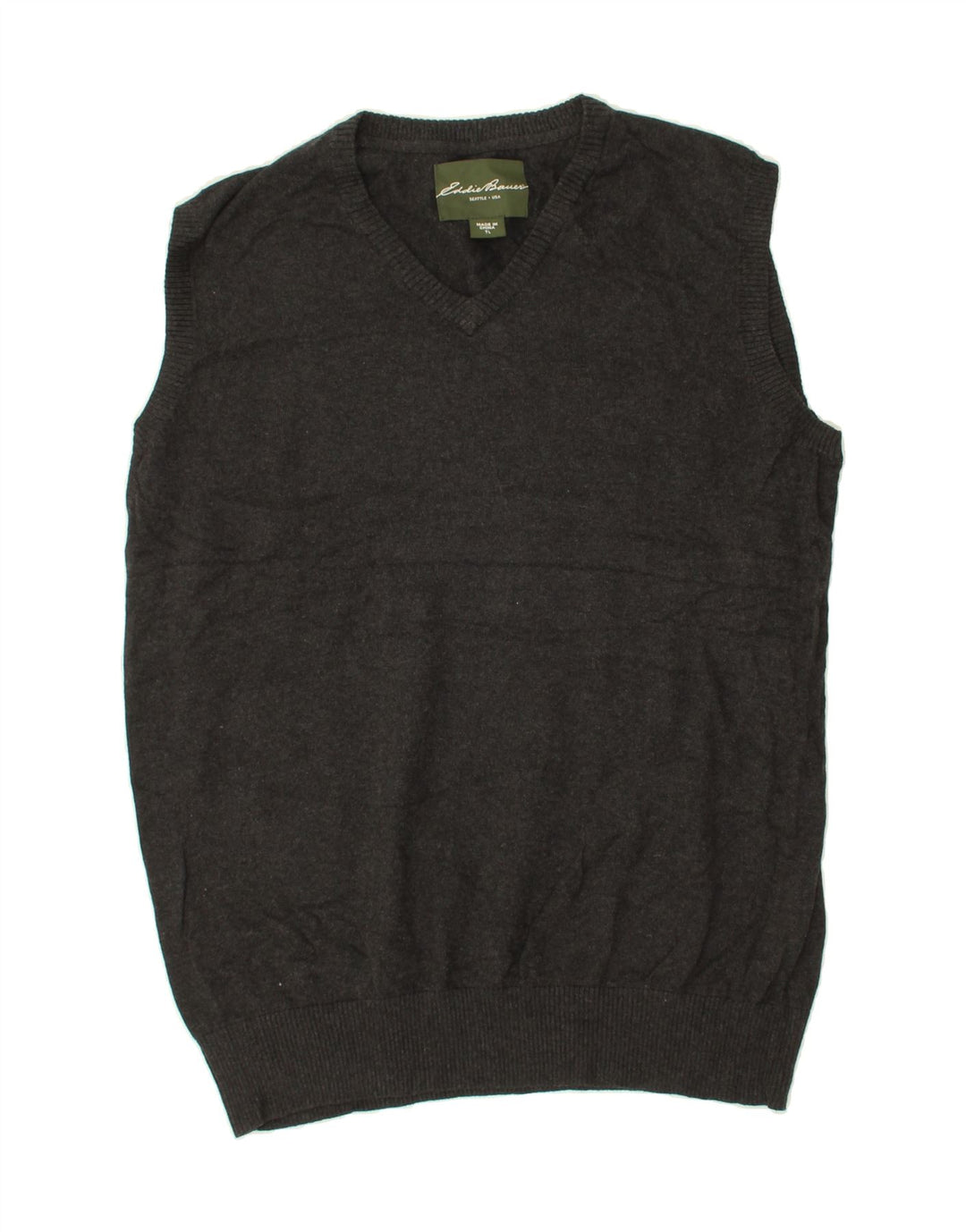 EDDIE BAUER Mens Vest Tank Top Large Grey Cotton Vintage Eddie Bauer and Second-Hand Eddie Bauer from Messina Hembry 