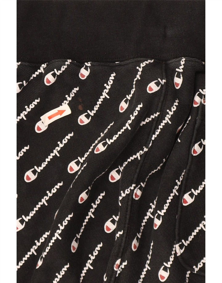 Pantaloni da tuta con grafica Champion Reverse Weave da uomo, pantaloni da jogging, grandi, neri