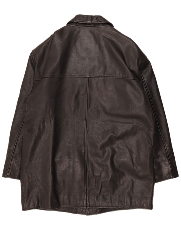 Cappotto in pelle da uomo Ciro Citterio UK 44 2XL Fumetti in pelle nera